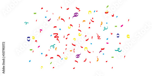 Obraz na plátně Confetti explosion for party serpentine vector or colorful glitter flying burst