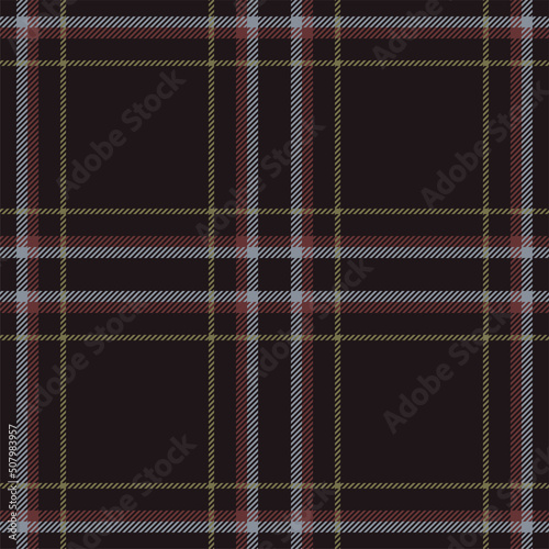 Plaid seamless pattern. Check fabric texture. Vector textile print.