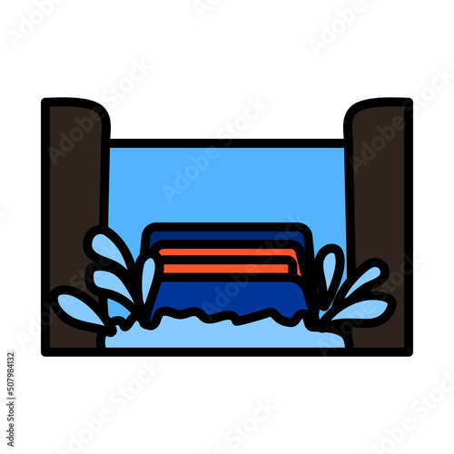 Water Boat Ride Icon