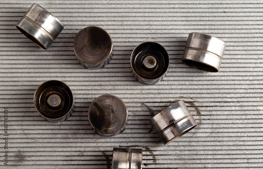 Hydraulic compensators in the lubrication system of a car engine