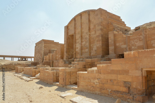 Heb Sed Court of the step pyramid of Djoser in Saqqara, Egypt photo