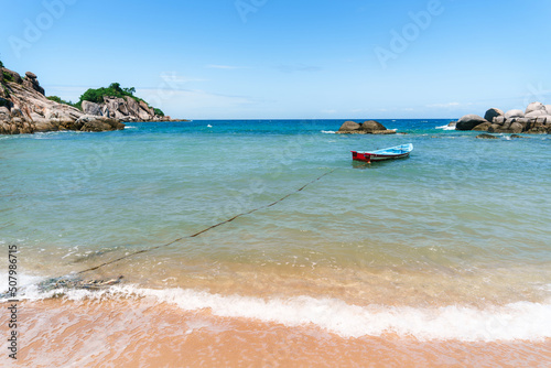 beach and rocks during summer vacation