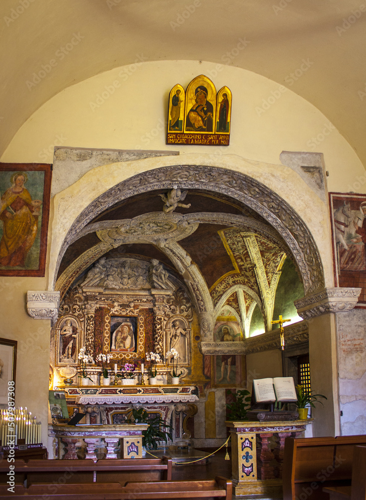Interior of Church of Sant Anna in Sirmione