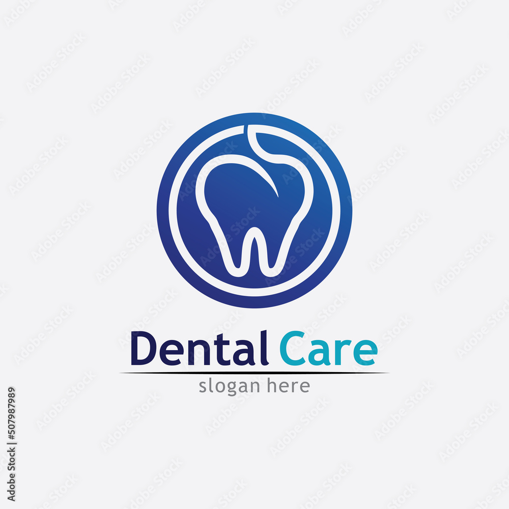 Dental logo Template  vector  illustration tooth icon care