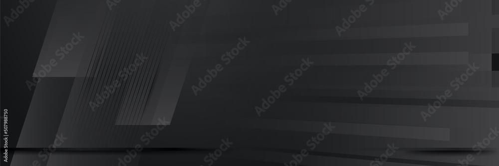 Black abstract banner background