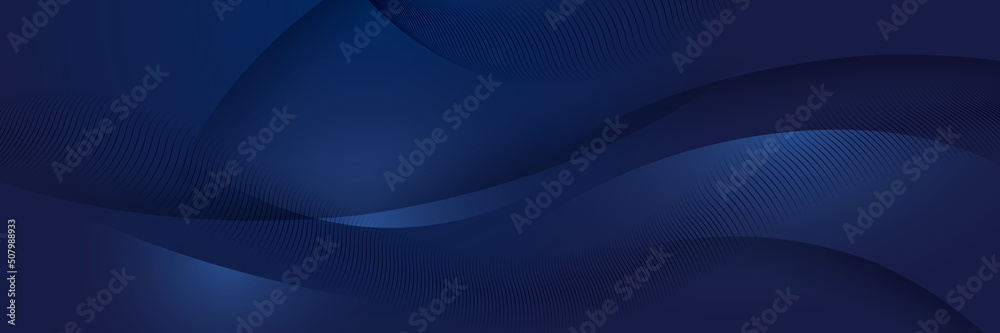 Dark blue abstract banner background