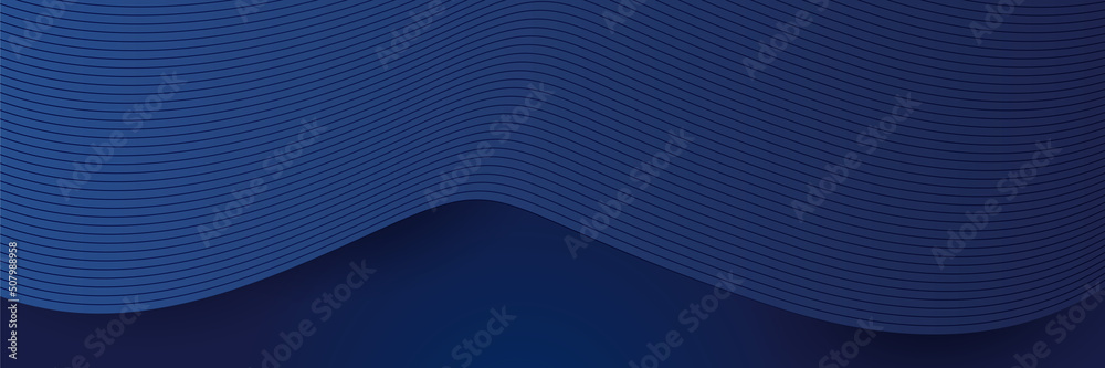 Dark blue abstract banner background