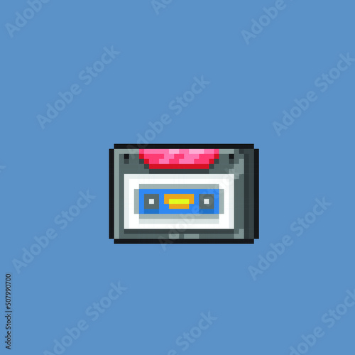 cassette tape in pixel art style