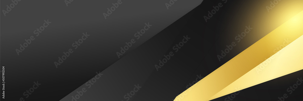 Black and gold abstract banner background Black and gold abstract banner background