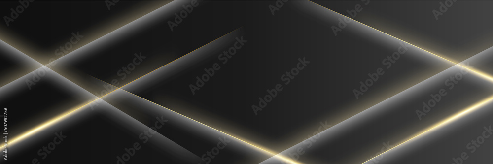 Black and gold abstract banner background Black and gold abstract banner background
