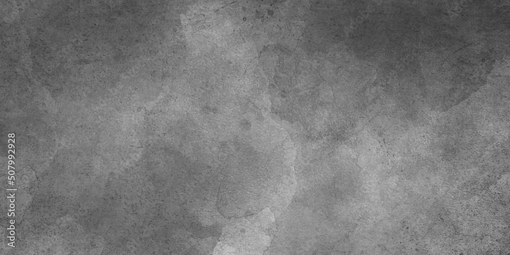 Fototapeta premium Old wall texture cement dark black gray background abstract grey color design are light with white gradient background.