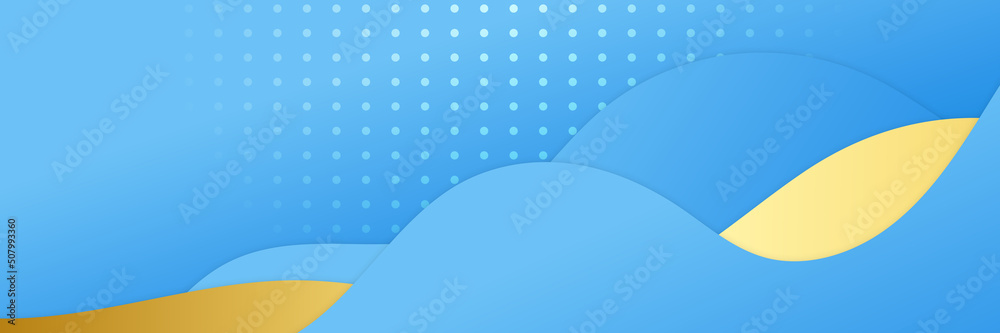 Light blue and gold banner background Light blue and gold banner background