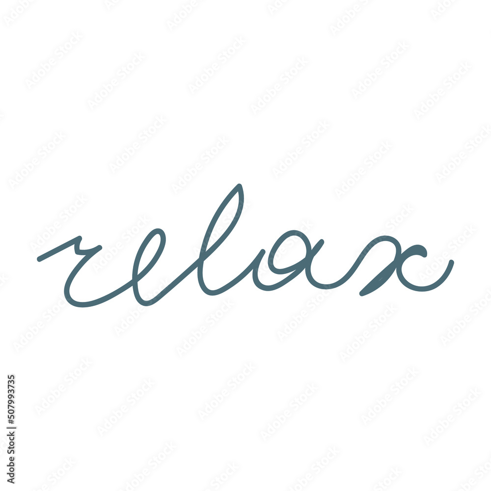 Vector handwriting lettering isolated on white background - Relax Vector handwriting lettering isolated on white background - Relax