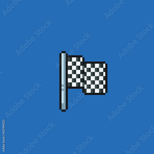 race flag in pixel art style