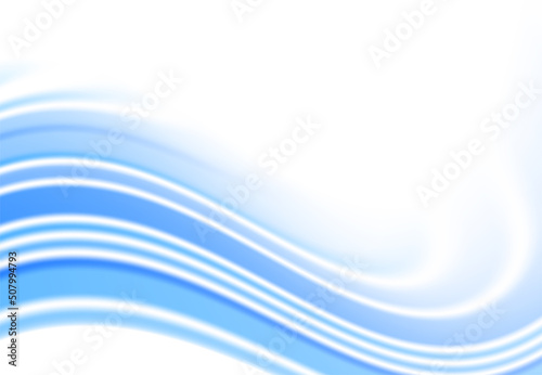 Abstract modern blue wavy background. Curved lines design for report, poster. Vector illustration