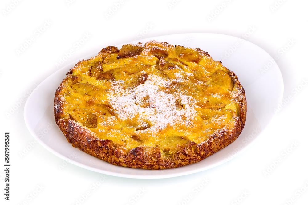 Homemade apple pie, isolated on white background. Homemade apple pie, isolated on white background.