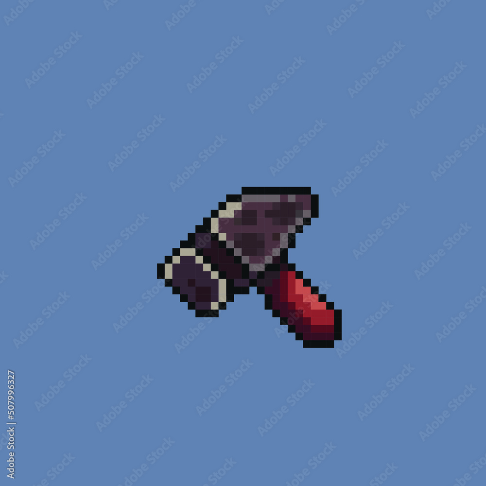 mini size hammer in pixel art style Stock-Vektorgrafik | Adobe Stock