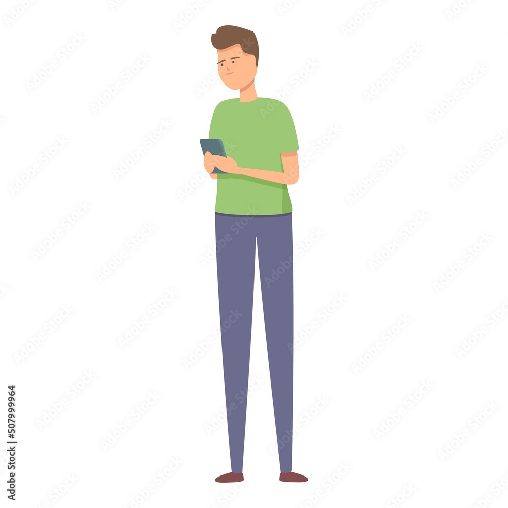 Boy smartphone tour icon cartoon vector. Online video. Virtual 360 Boy smartphone tour icon cartoon vector. Online video. Virtual 360