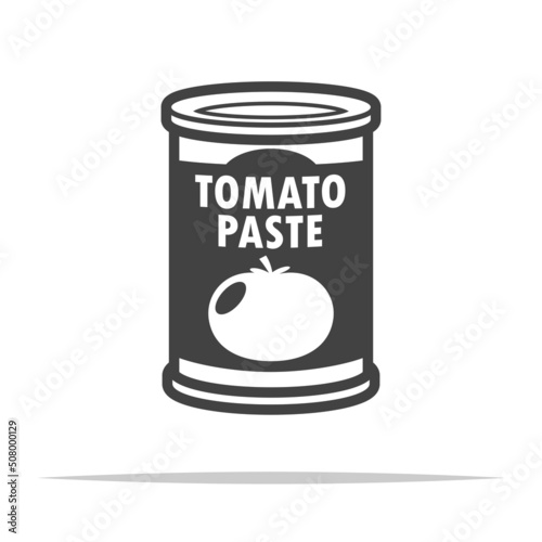 Tomato paste can icon transparent vector isolated