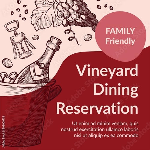 Vineyard dining reservation family friendly banner
