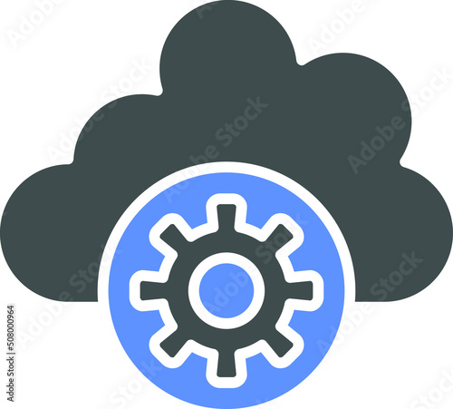 Vector Design Cloud Settings Icon Style