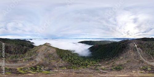 Galls/Kane ridge fog (aerial) photo