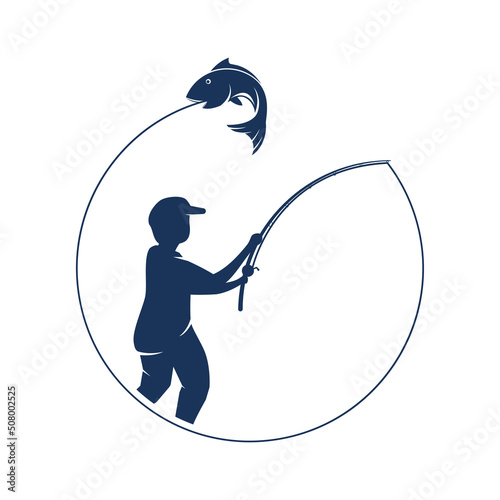 Fishing logo vector
