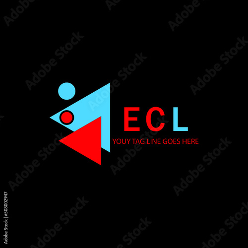 ECL letter logo creative design with vector graphic