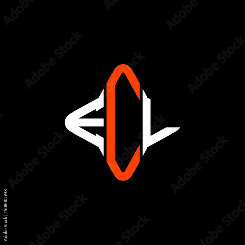 ECL letter logo creative design with vector graphic