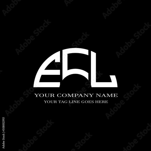 ECL letter logo creative design with vector graphic