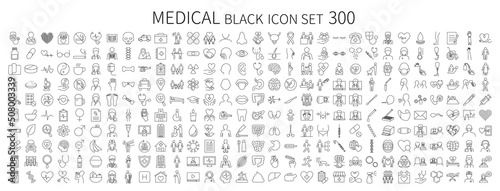 Fényképezés Medical related icon set 200