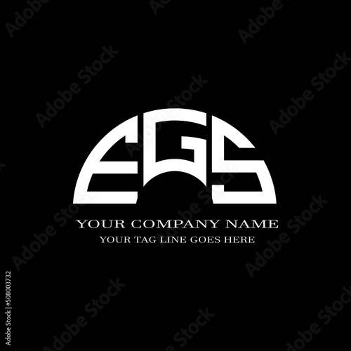 EGS letter logo creative design with vector graphic photo