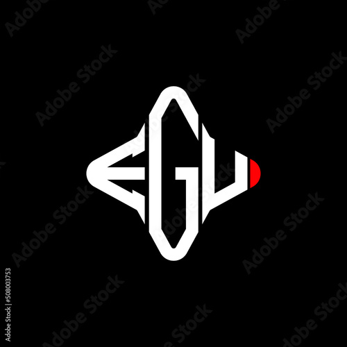 EGU letter logo creative design with vector graphic photo