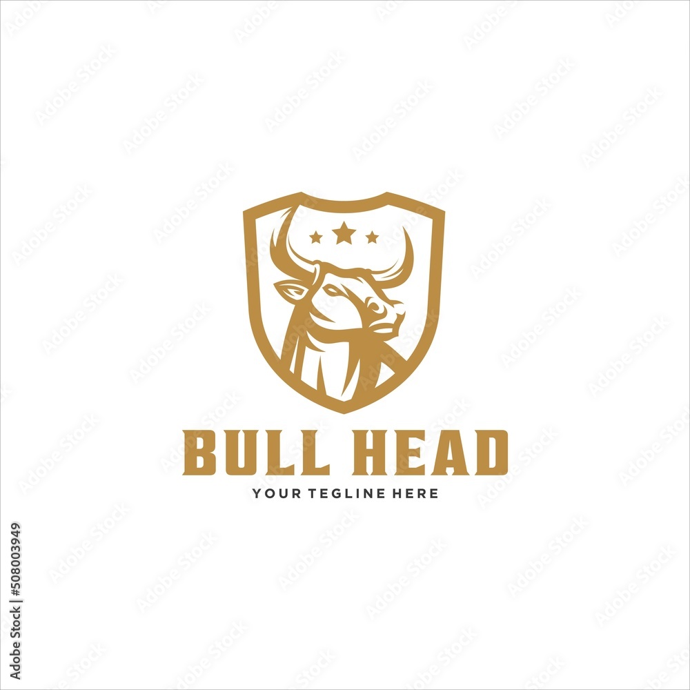 Bull Cow Cattle Head Logo Design Vector Image Bull Cow Cattle Head Logo Design Vector Image
