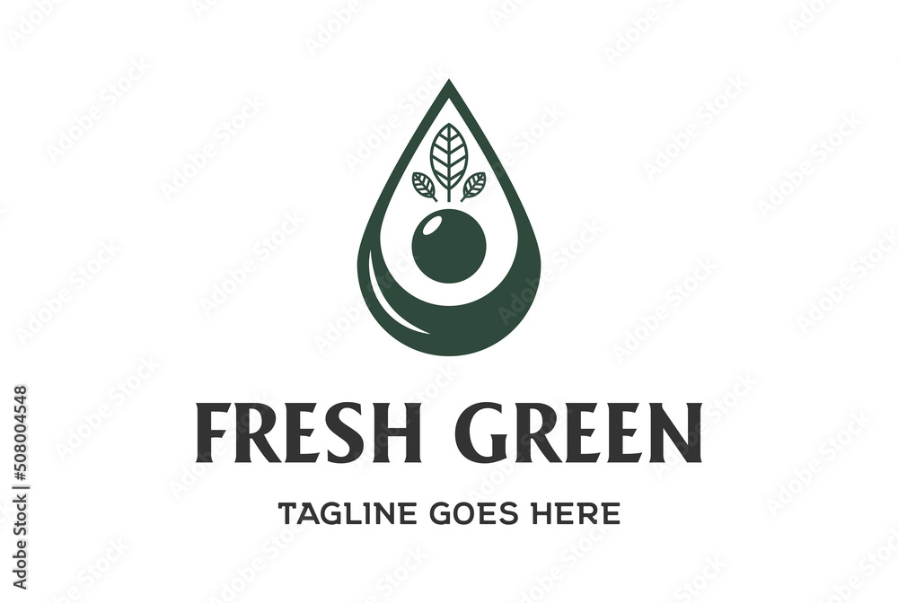 Water Drop Droplet with Leaf Humans for Natural Fresh Healthy Life Logo Design Vector Water Drop Droplet with Leaf Humans for Natural Fresh Healthy Life Logo Design Vector