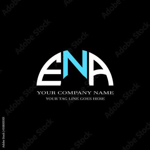 ENA letter logo creative design with vector graphic photo