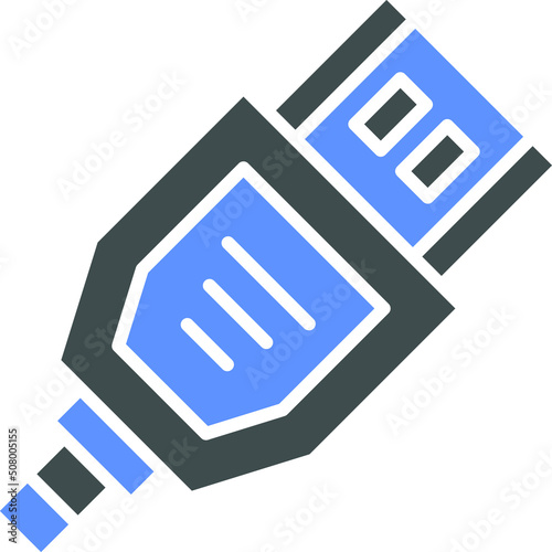 Vector Design Hdmi Cable Icon Style