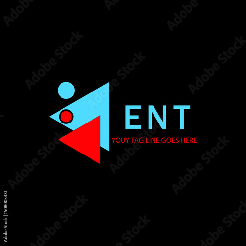ENT letter logo creative design with vector graphic