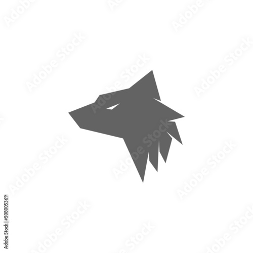 Wolf head icon logo design