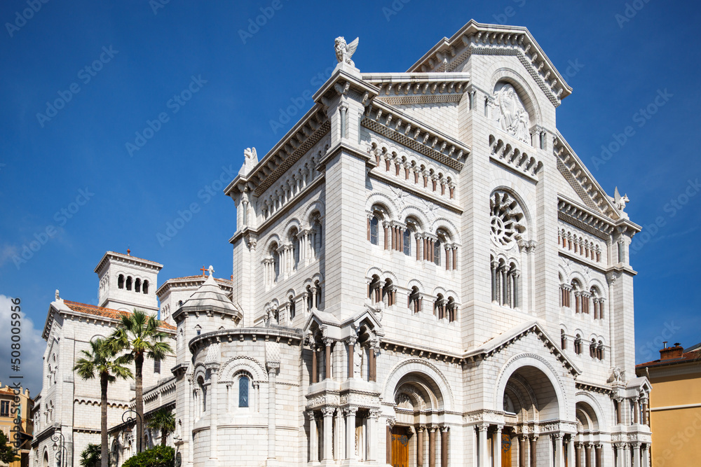Orthodox church in Monaco against the blue sky