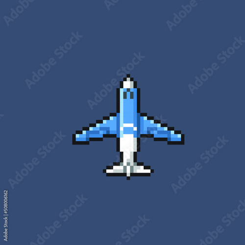 aeroplane in pixel art style