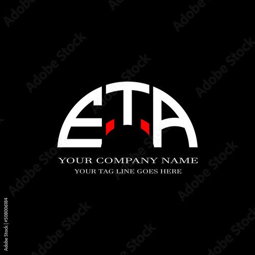 ETA letter logo creative design with vector graphic