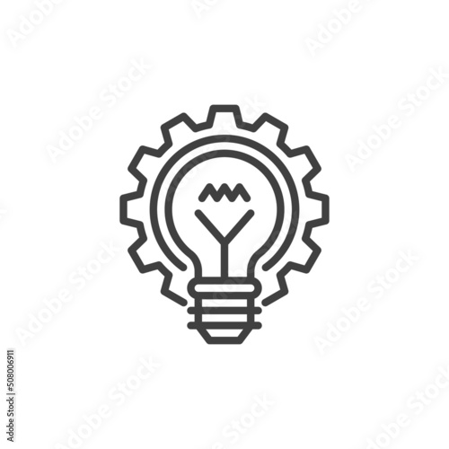 Educational management line icon