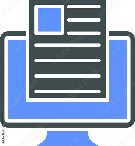 Vector Design Publish Article Icon Style