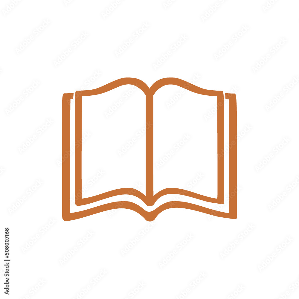 Open book icon isolated on white background Open book icon isolated on white background