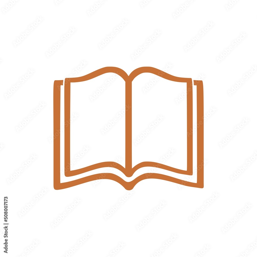 Open book icon isolated on white background Open book icon isolated on white background