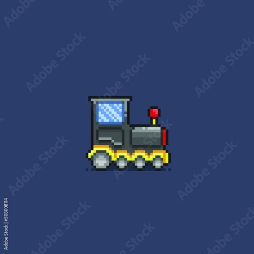 train in pixel art style