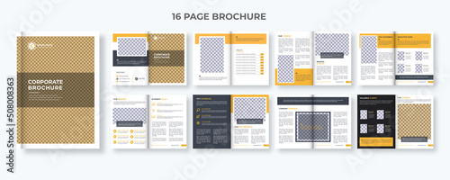 Business proposal bifold  brochure design template 