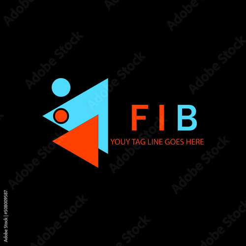 FIB letter logo creative design with vector graphic