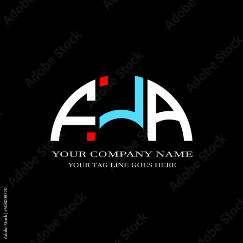 FJA letter logo creative design with vector graphic photo